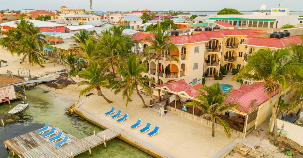 An over-view of San Pedro, Ambergris Caye, Belize