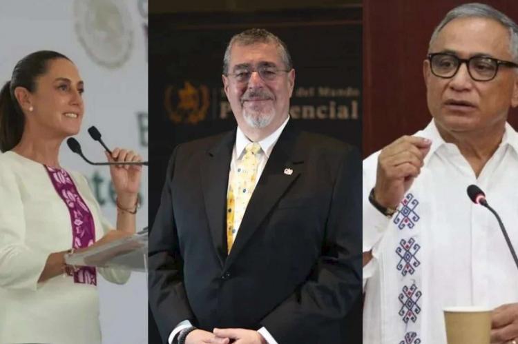 Mexico , Guatemalan and Belize's Leaders 