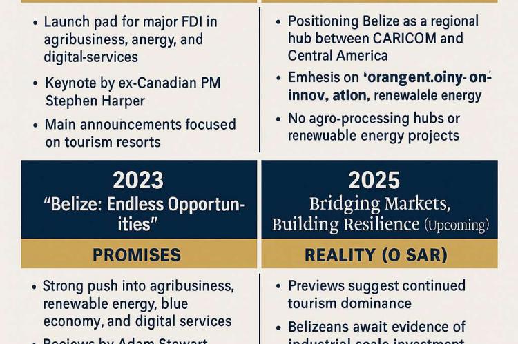 Belize Investment Summit Score Card