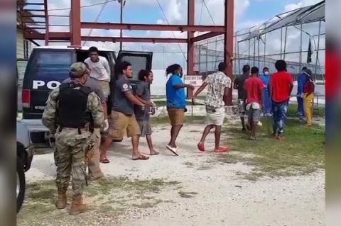 S.O.E. Detainees marching to Prison