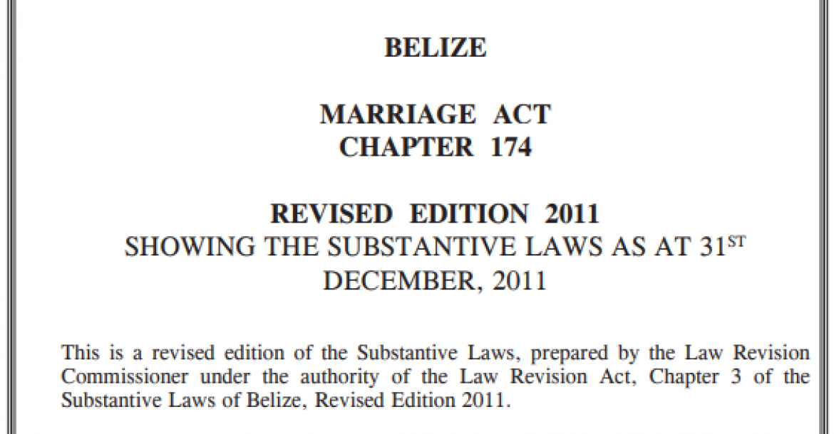 Divorce Act, Laws of Belize