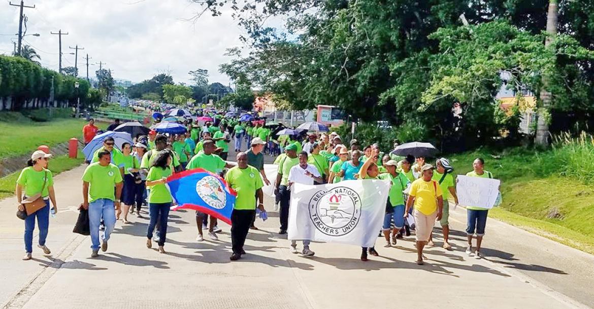 BNTU on Protest March