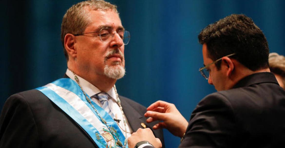 Bernardo Arevalo, Being Sworn in as New President of Guatemala