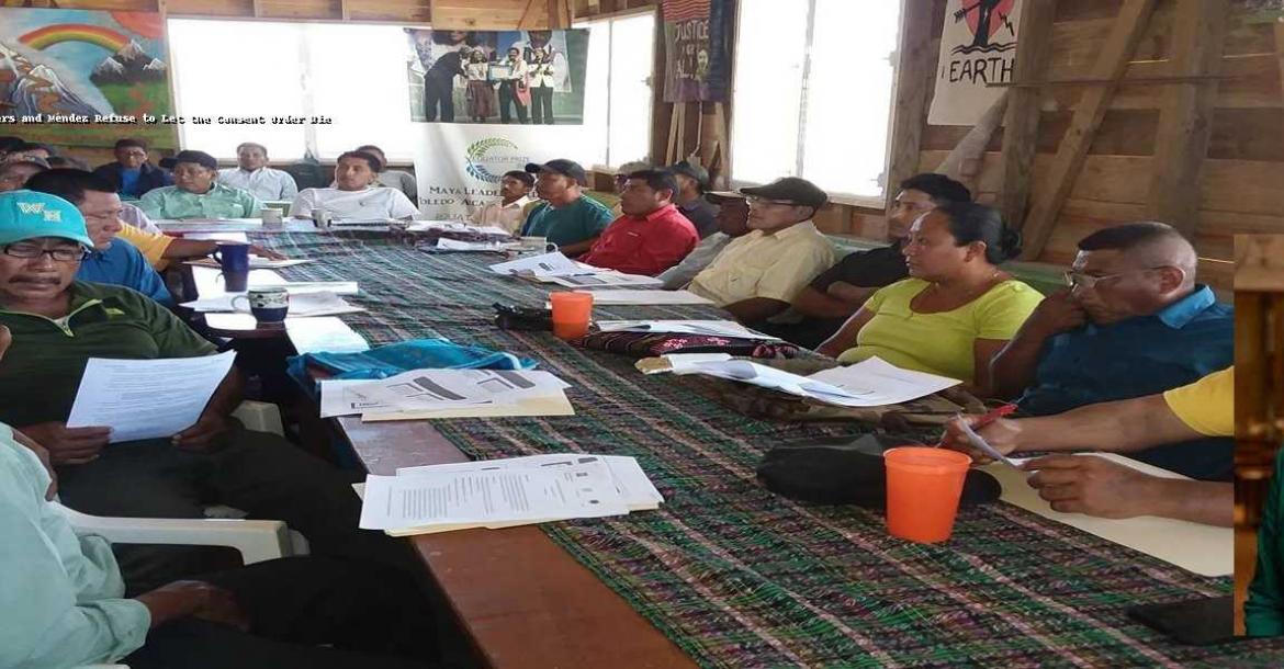 Maya Leaders of Southern Belize.Prominent Attorney, Leslie Mandez Right