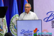 Prime Minister of Belize, John Briceno at Belize Investment Summit 2025 (Foto Credit: San Pedro Sun)