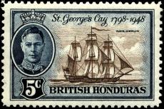 Postage Stamps depicting  The Battle of St Georges Caye 
